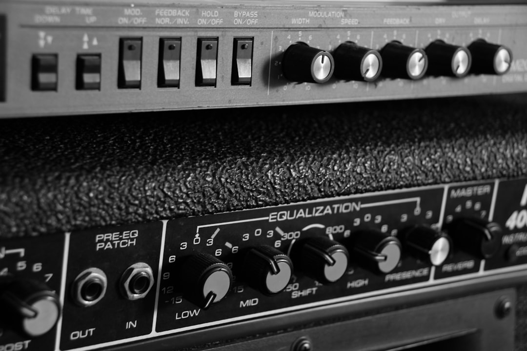 black and gray audio mixer